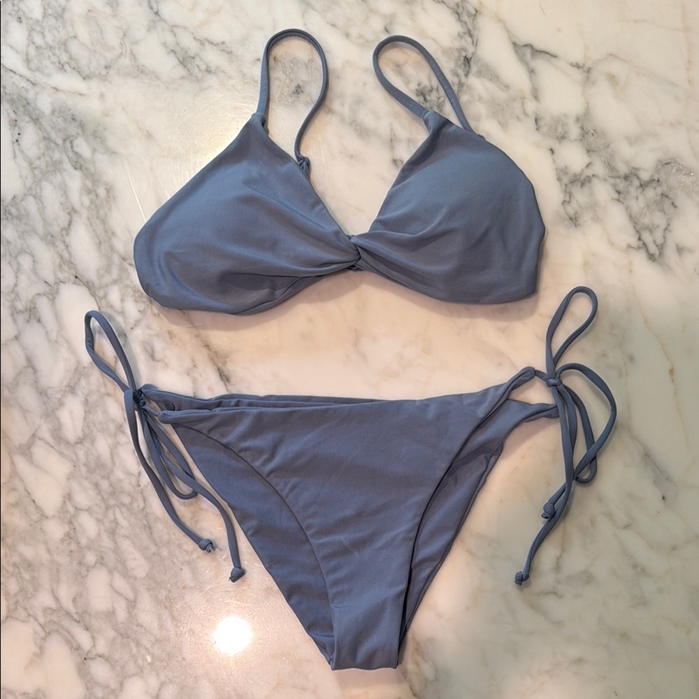 Volcom Classic Blue Triangle Bikini Set